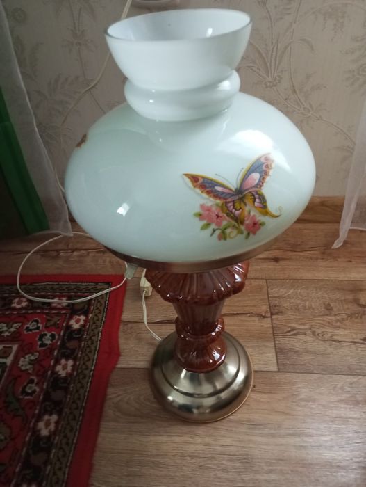 Лампа настільна скло кераміка
