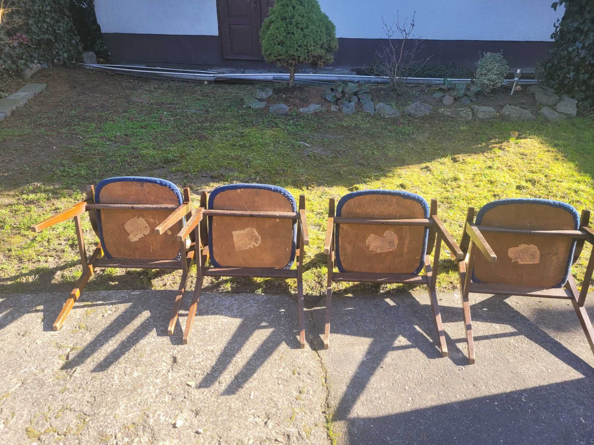 4x krzesła skoczki prl
