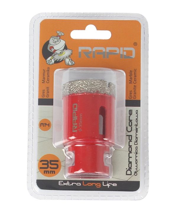Otwornica Diamentowa fi 35mm M14 RAPID /gres ceramika klinkier glazura