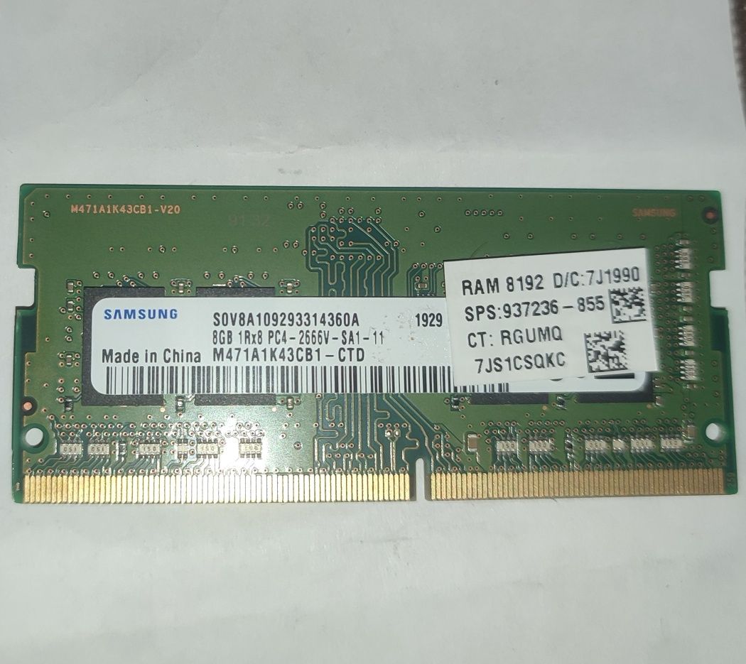 Оперативная память DDR 3 PC4 8 GB Samsung