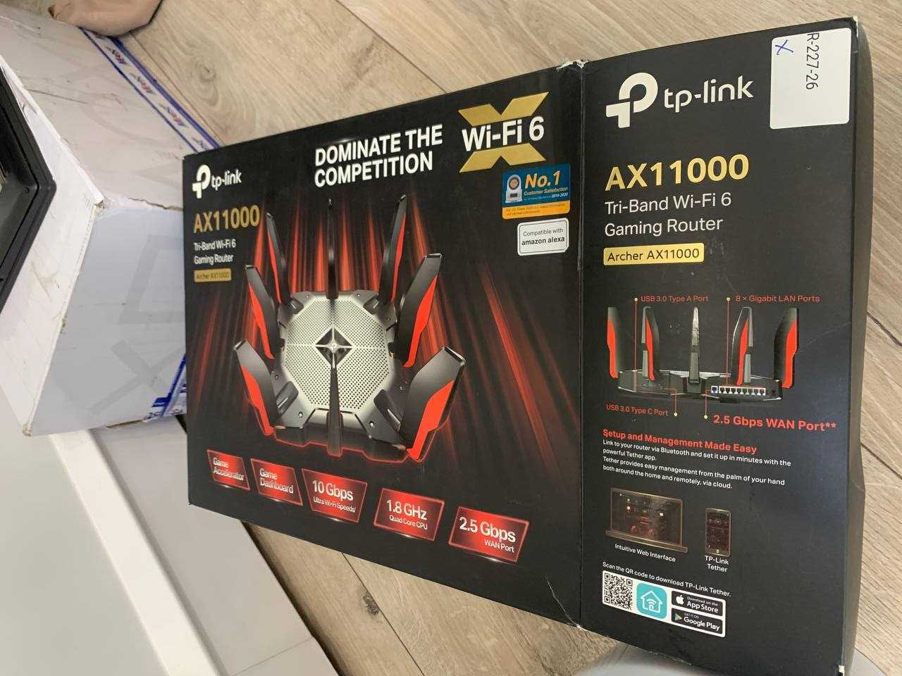 Маршрутизатор TP-LINK Archer AX11000 ігровий Wi-Fi 6 роутер 8 LAN USB