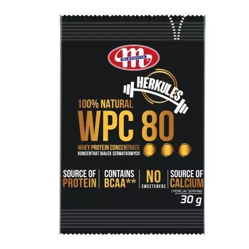 Koncentrat białka serwatkowego WPC 80 Herkules 30 g saszetki