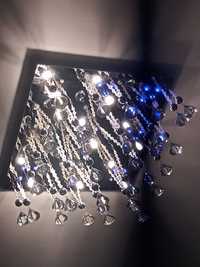 Modny żyrandol styl Glamour LED i kryształy