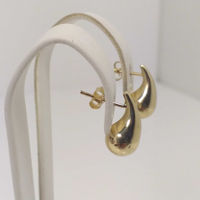 Złote kolczyki krople P 585 W1,37