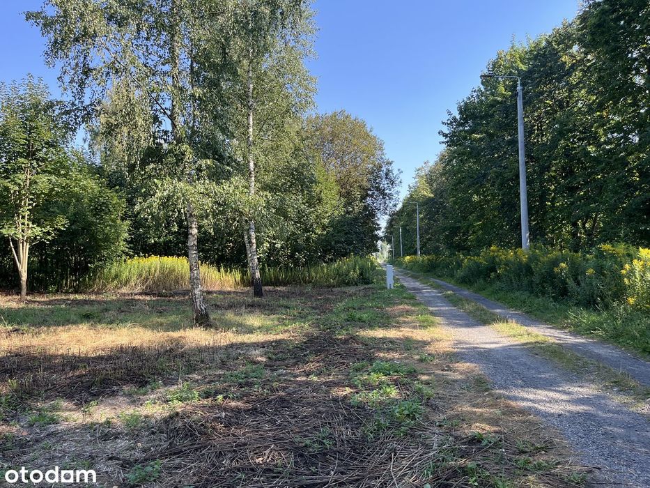 Działka marzeń budowlana przy lesie bez sąsiadów droga utwardzona WZ