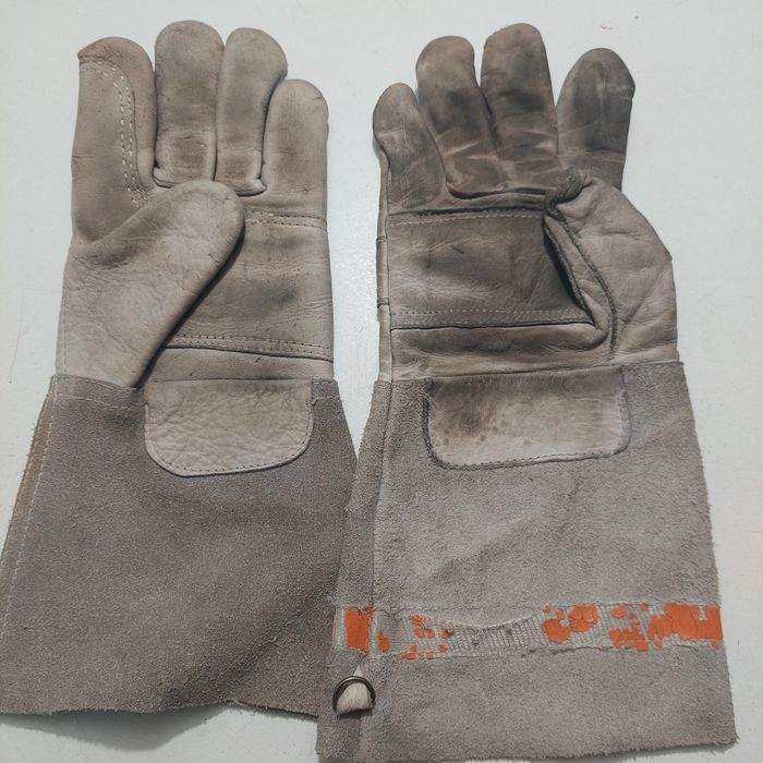 Рукавиці шкіряні робочі вогнетривкі пожежні рятувальника