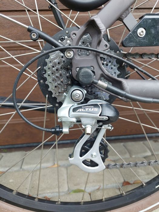 Rower EcoBike X-CITY elektryk Coffee piękny