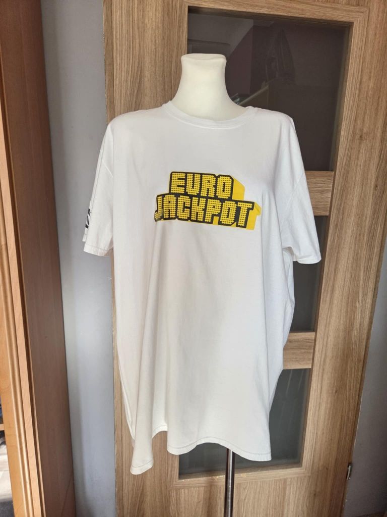 Hit nowy męski plus size t shirt bawełna cotton naturalna lato 4 xl 5