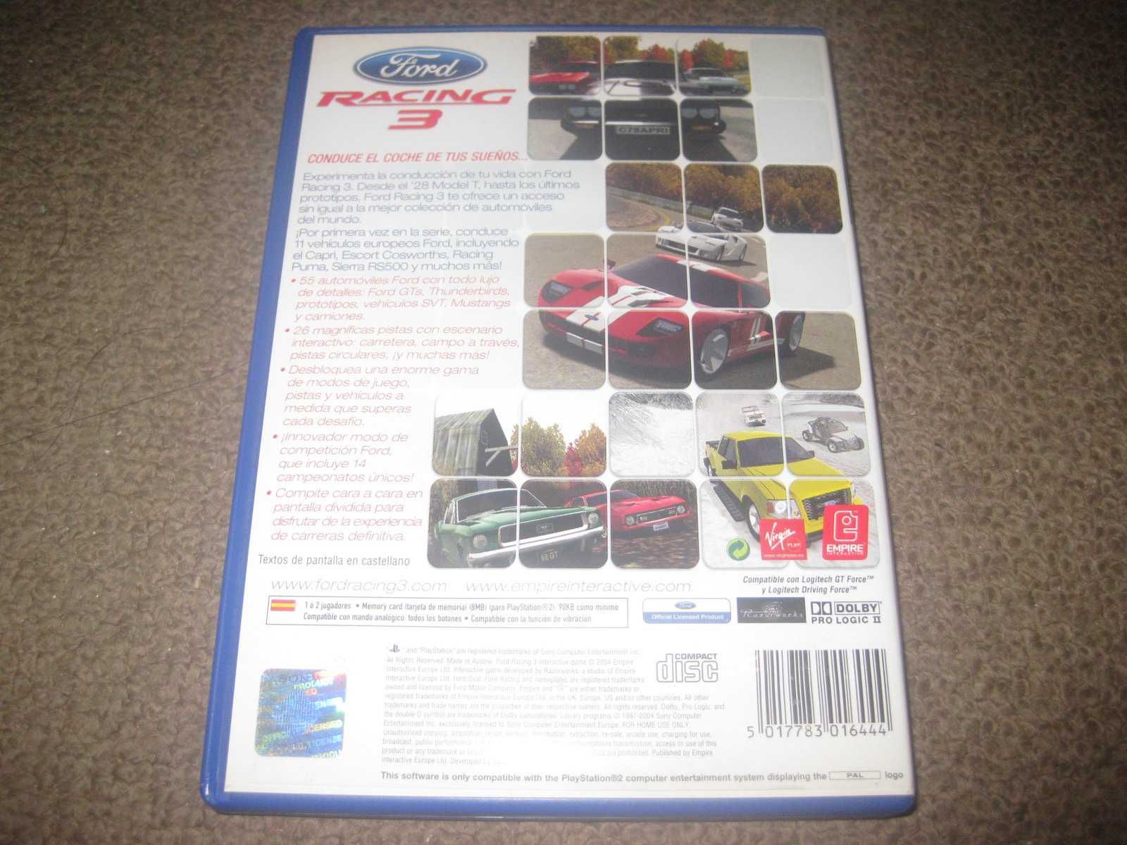 Jogo "Ford Racing 3" para Playstation 2/Completo!
