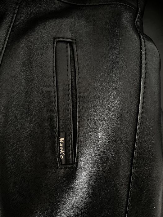 Damski plaszcz skórzany