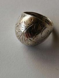 Piękny, stary, damski, srebrny pierścionek SIAM 925 Sterling-biżuteria