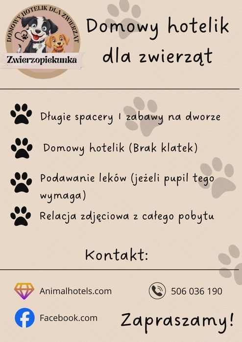 Domowy hotel dla psów, kotów, królików i innych małych zwierząt
