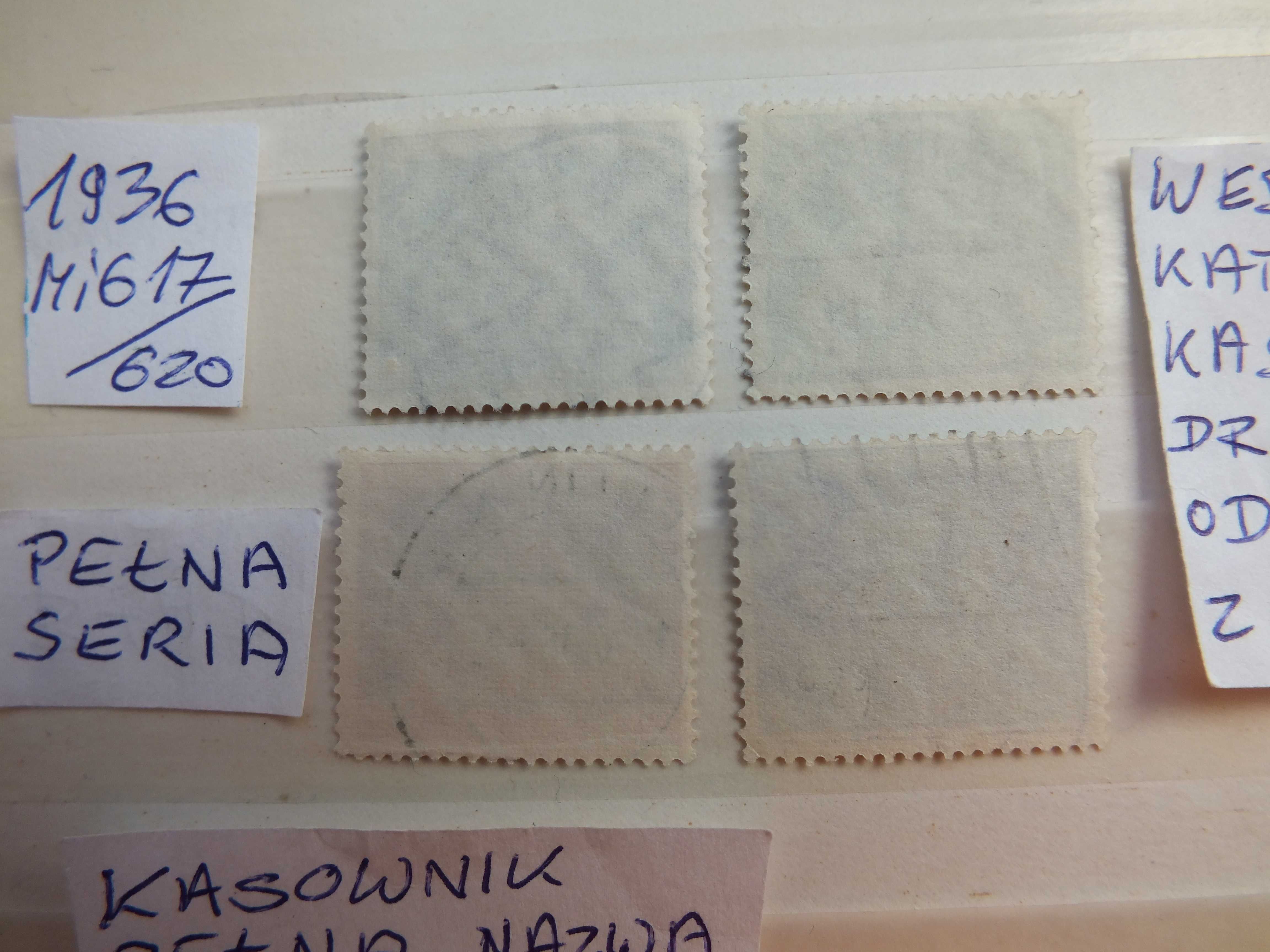 4szt. znaczki seria Mi617 Niemcy 1936r. Rzesza KONGRES kasownik pełny