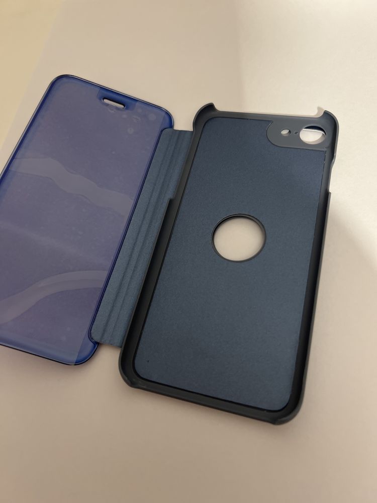 Etui Lustro Clear View iPhone 7/8/SE | Niebieskie