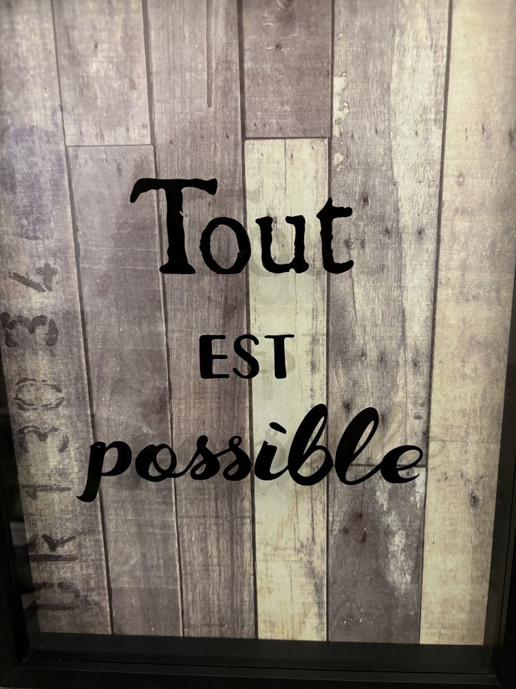 Quadro decoração “Tout Est Possible”