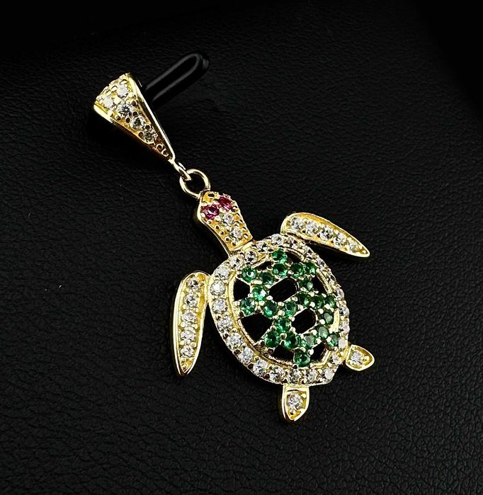 Złota zawieszka żółwik 2,14g PR.585 14K dł. 3,5cm