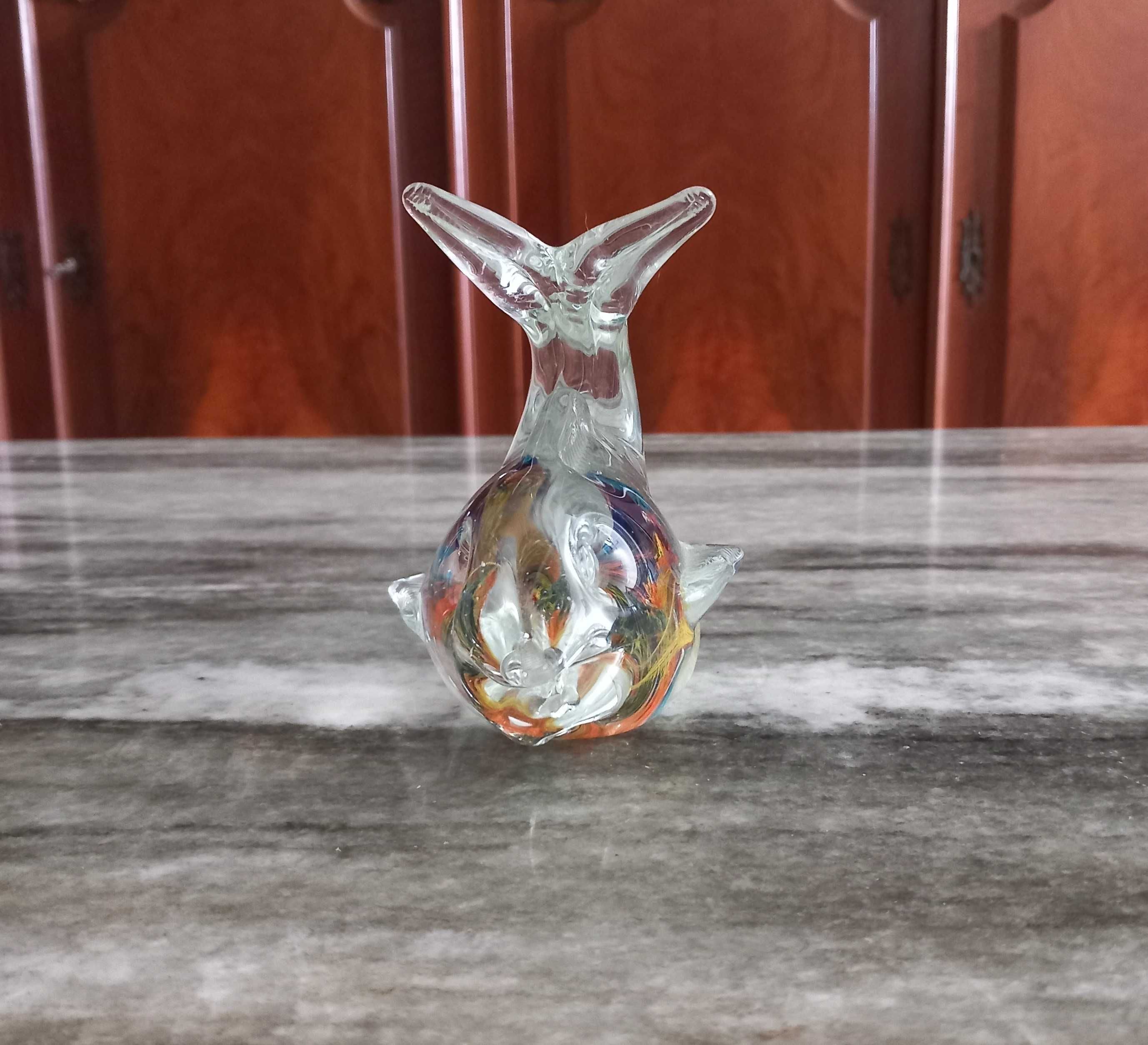 Escultura de peixe vintage dos anos 70 em vidro de Murano