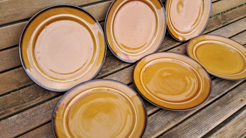Zestaw 6 talerzy ceramicznych Ludomierz PRL