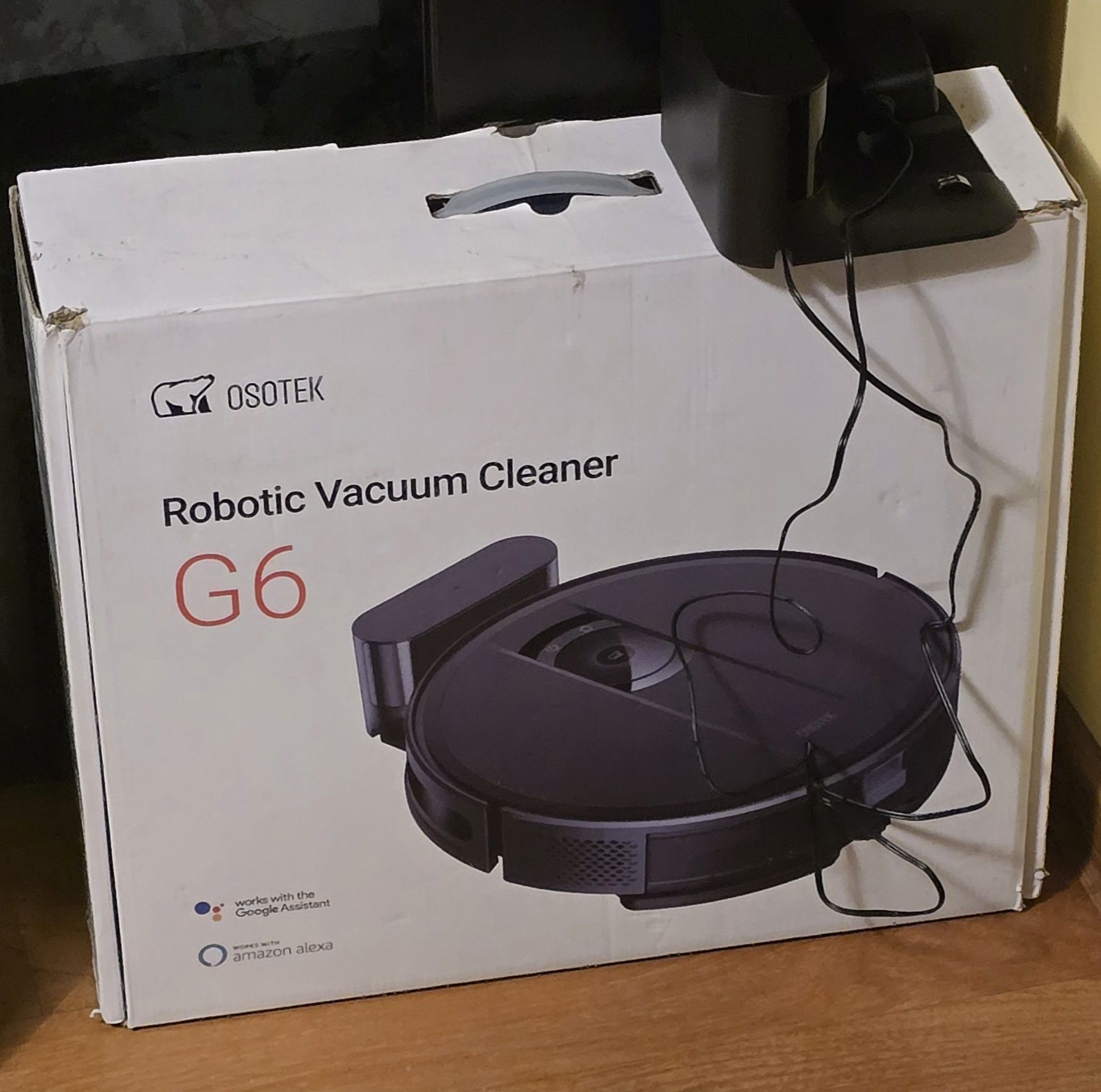 OSOTEK G6 Robot Odkurzający Myjący 2w1 Czarny 3500Pa 2,5h 0,6l Aplikac