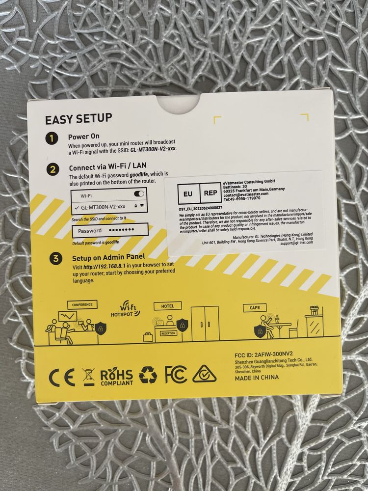 Wi-FI міні роутер GL.iNet GL-MT300N-V2 Mango