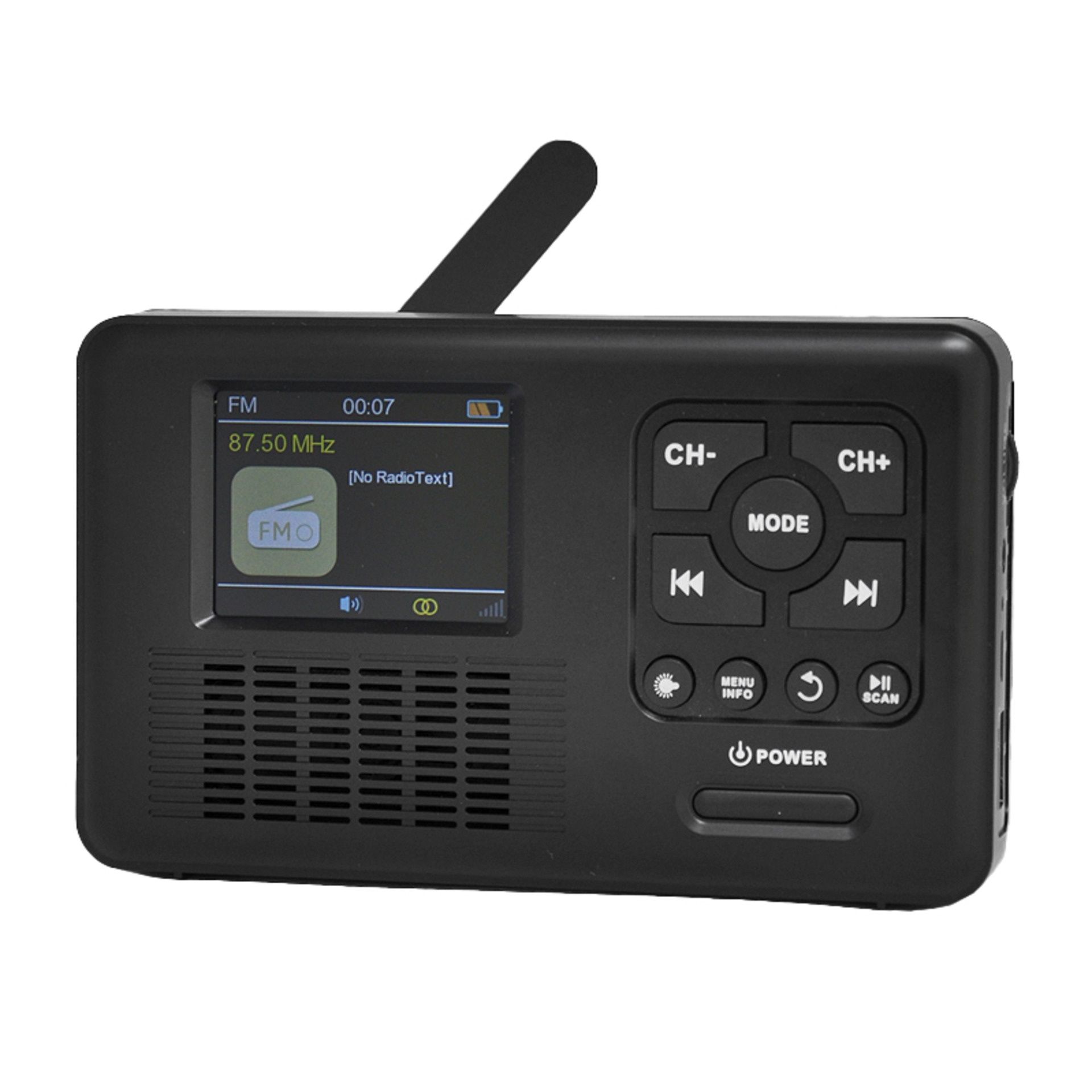 Radio DAB/FM Reflexion TRA560DAB Korbowe z latarką Bluetooth Solar USB