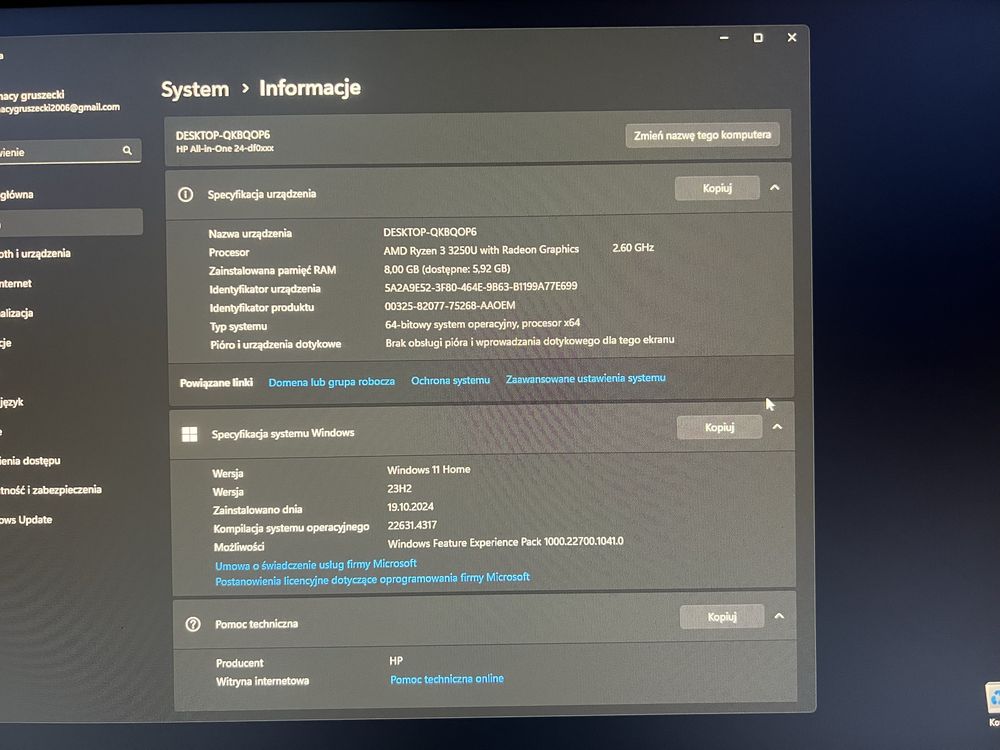 HP All-In-One 24 df0xxx