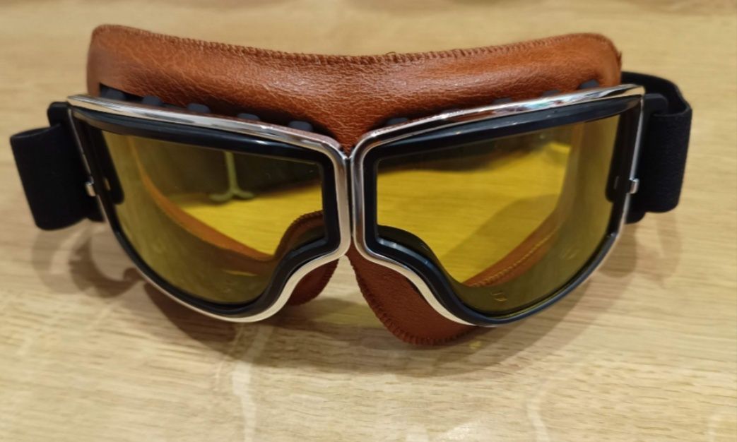 Okulary gogle retro na motocykl PRL