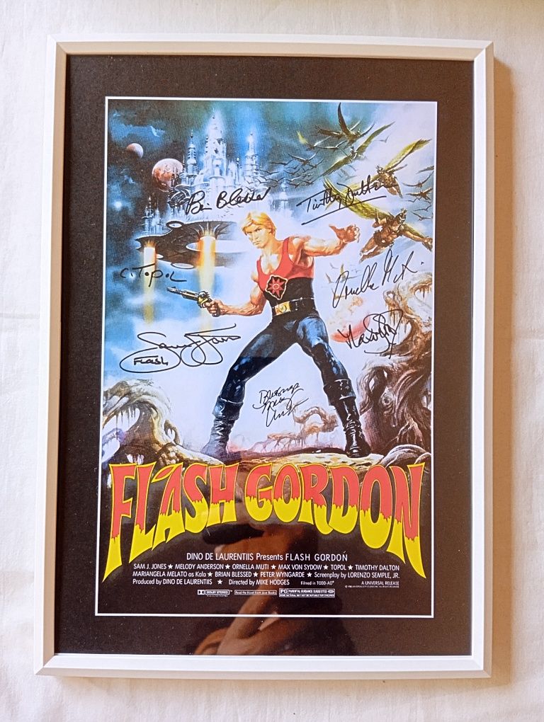 Moldura Filme Flash Gordon com Autógrafos (A4)