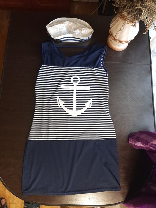 Карнавальный костюм Морячка, Матроска от 10-13 лет.