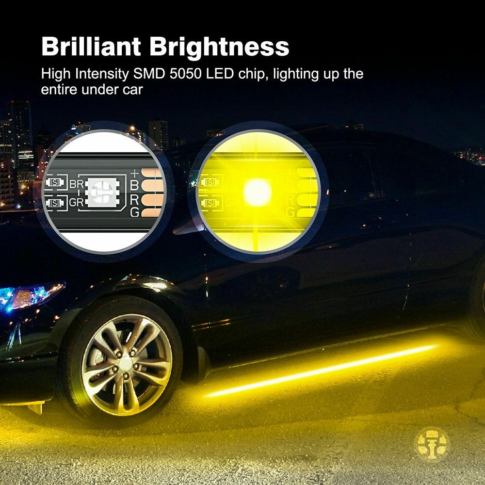 Fitas Led RGB Luz Ambiente Para Exterior carro (chassis) App SELADO