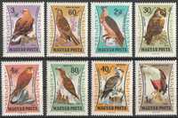 znaczki Węgry - 1962 - ptaki sokoły drapieżne - czyste **
