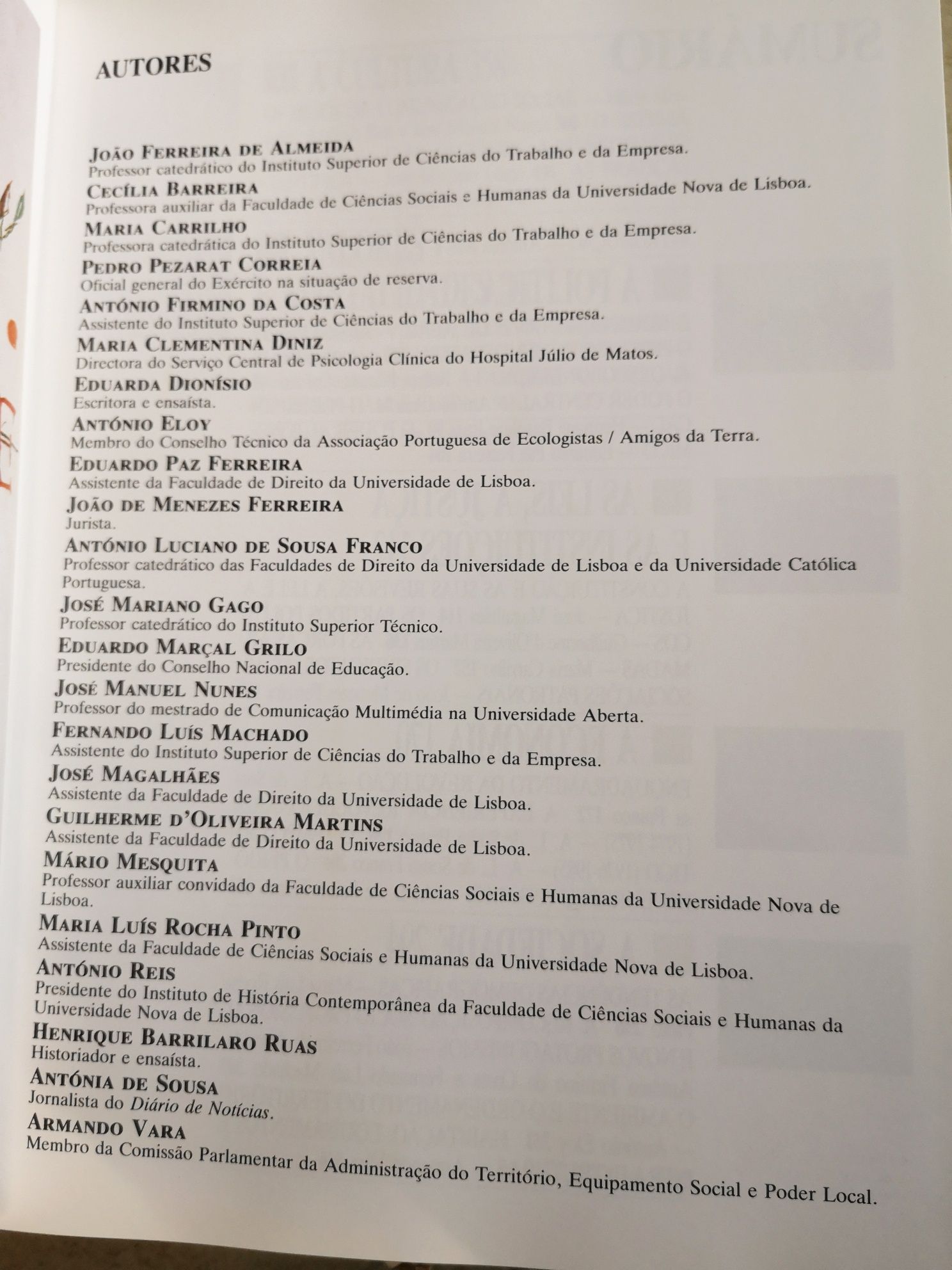 Portugal, 20 anos de Democracia - coordenação António Reis - NOVO