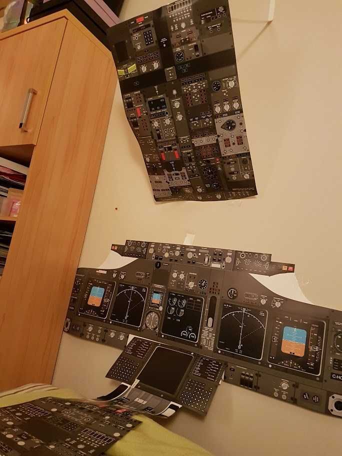 Mockup B737 Boeing 737 800 NG papierowy kokpit paper cockpit