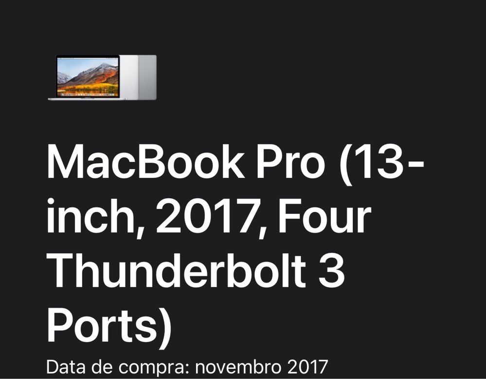 MacBook Pro (13-inch, 2017) Touchbar