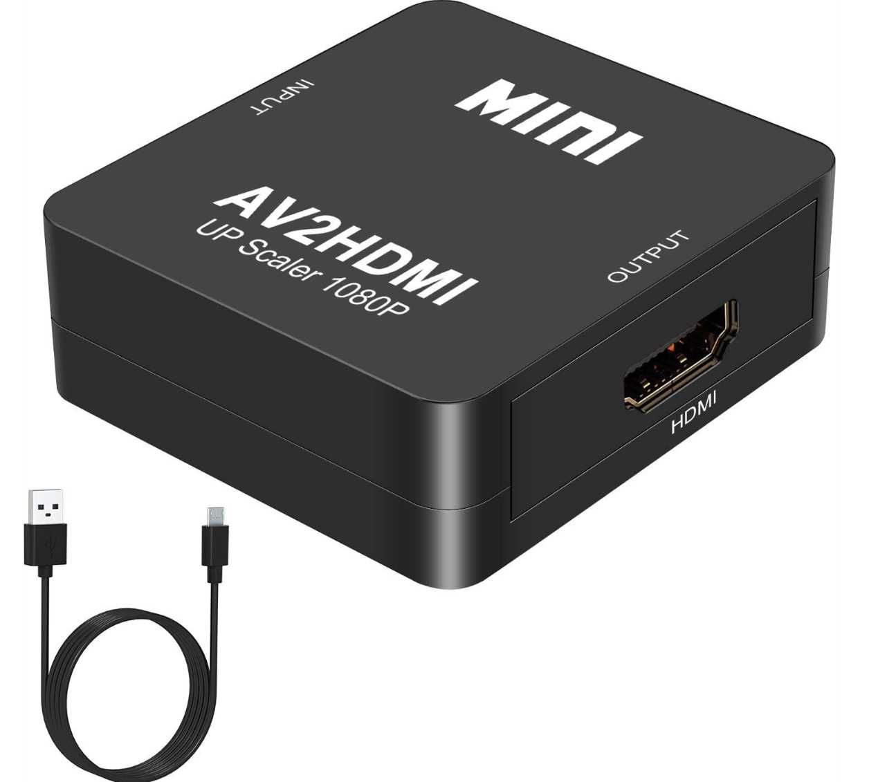 Adapter konwerter do konsoli telewizyjnej AV RCA CVBS CINCH DO HDMI