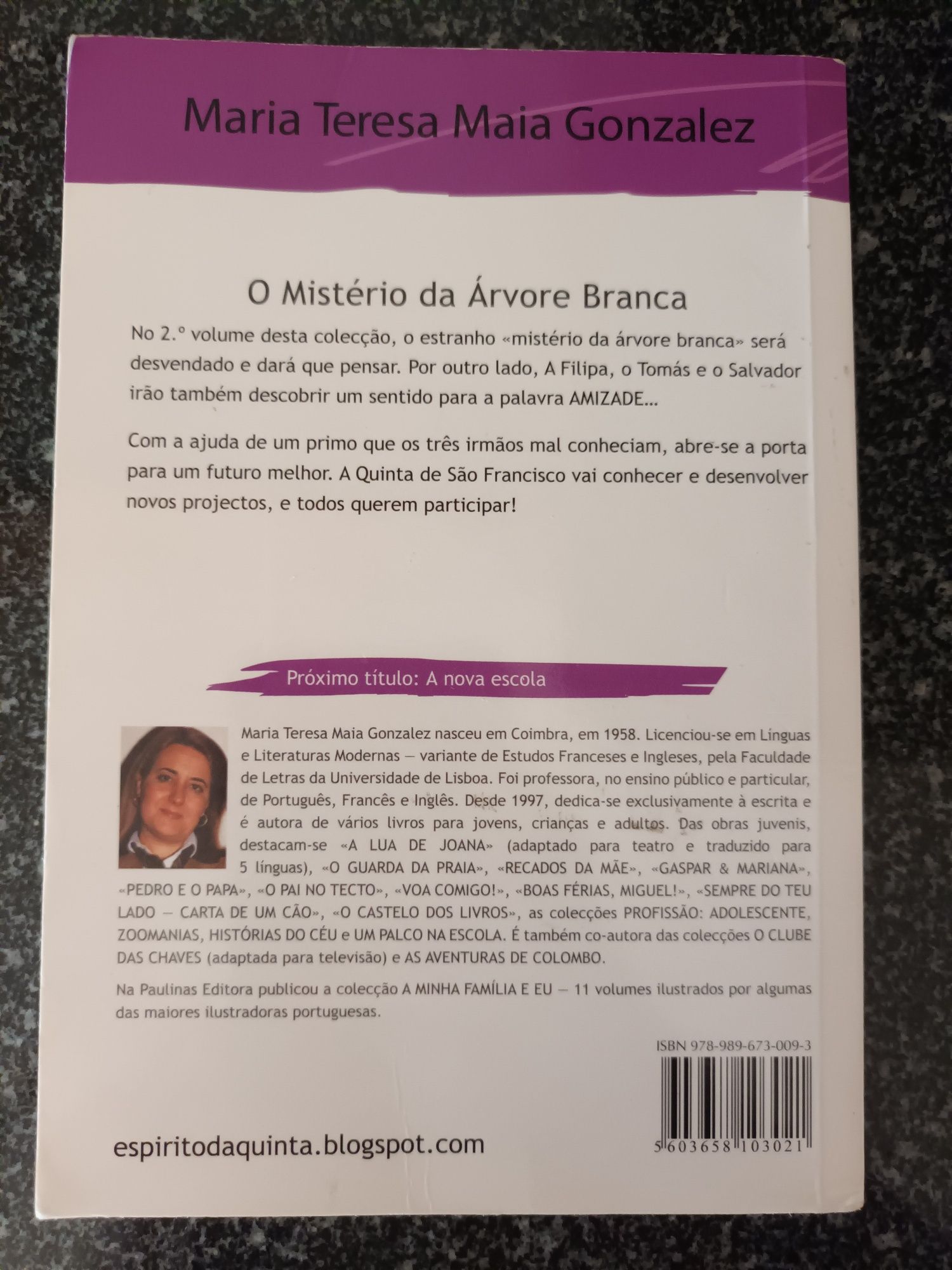 Livro de Maria Teresa Maia Gonzalez