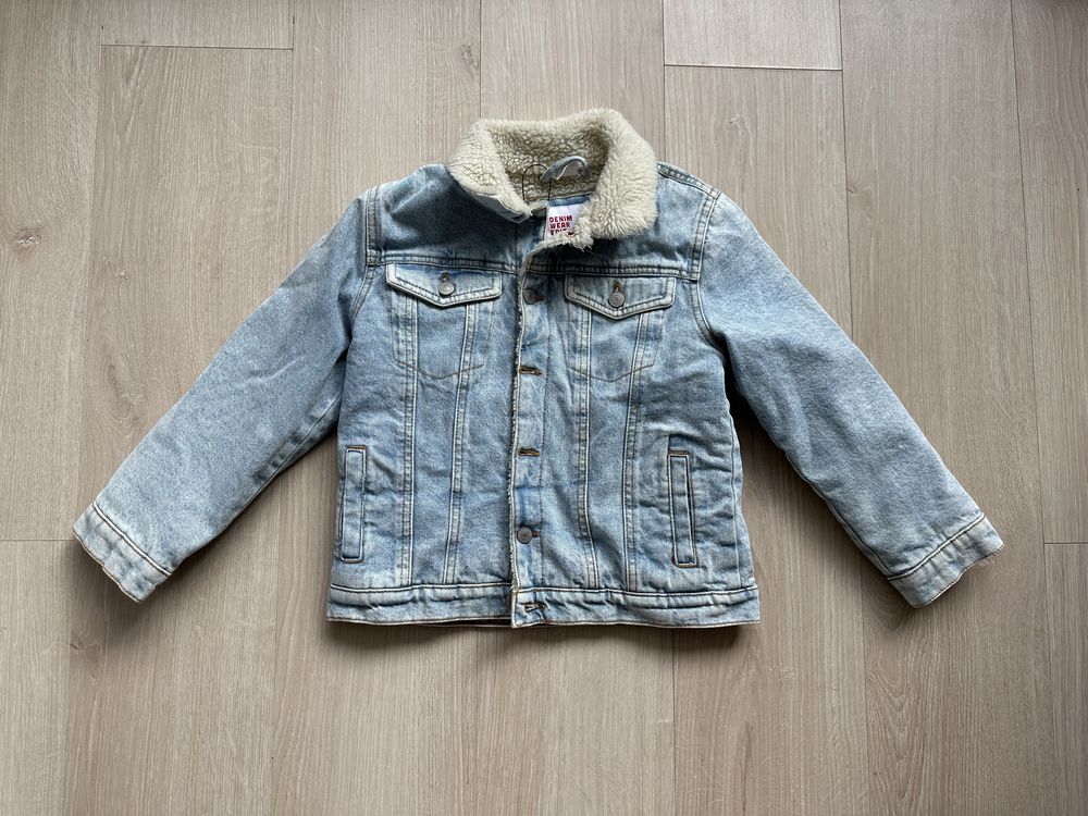 Джинсовка джинсовая куртка на меху Zara 6-7 116-122 мальчику