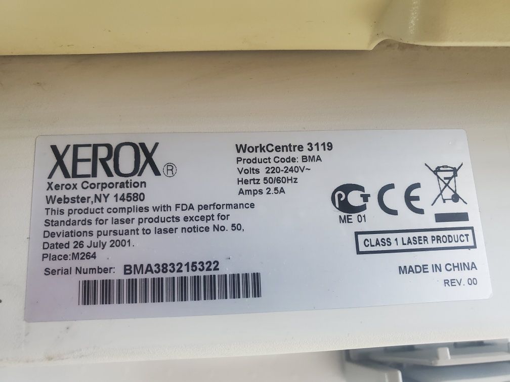Продам лазерный МФУ xerox work centre 3119