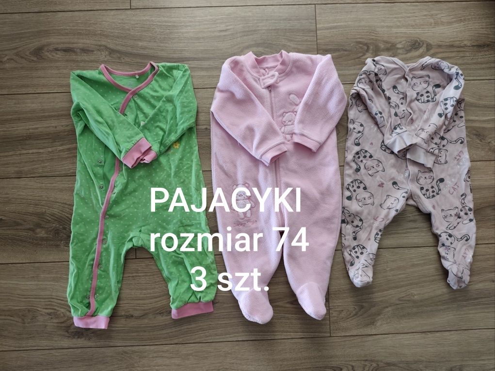 Paczka ubranek dla dziewczynki rozmiar 74 70 szt.