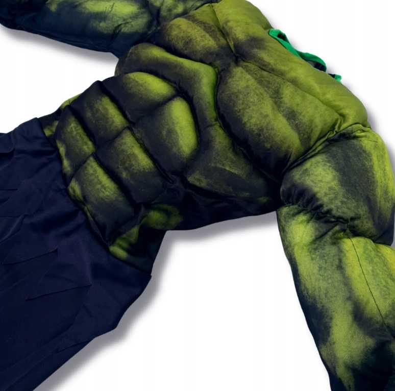 Strój Przebranie Kostium Hulk Zielony z mięśniami bez maski avengers