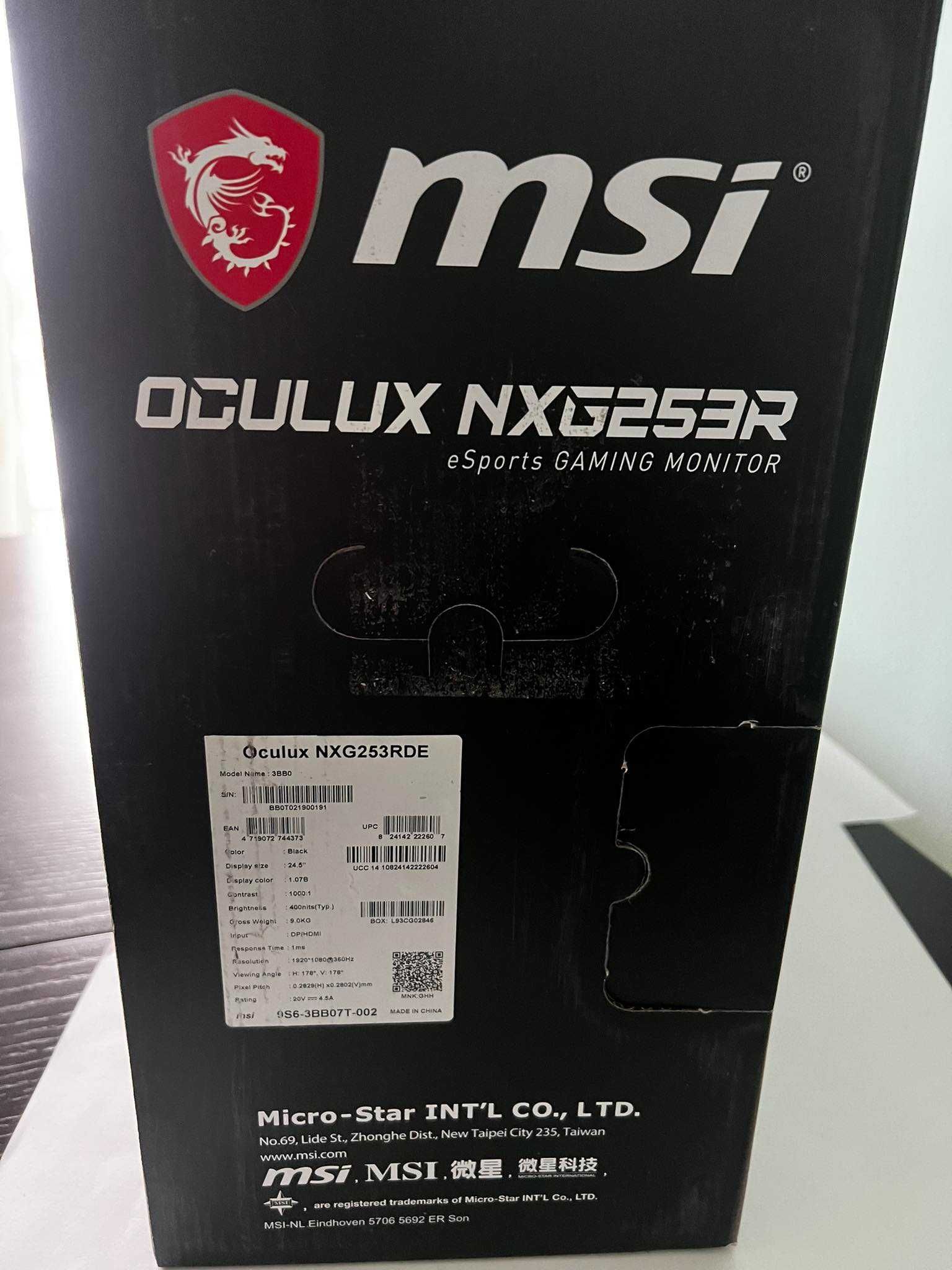 New Новий Монітор MSI Oculux NXG253R 24.5" 360Hz IPS 1ms G-SYNC HDR