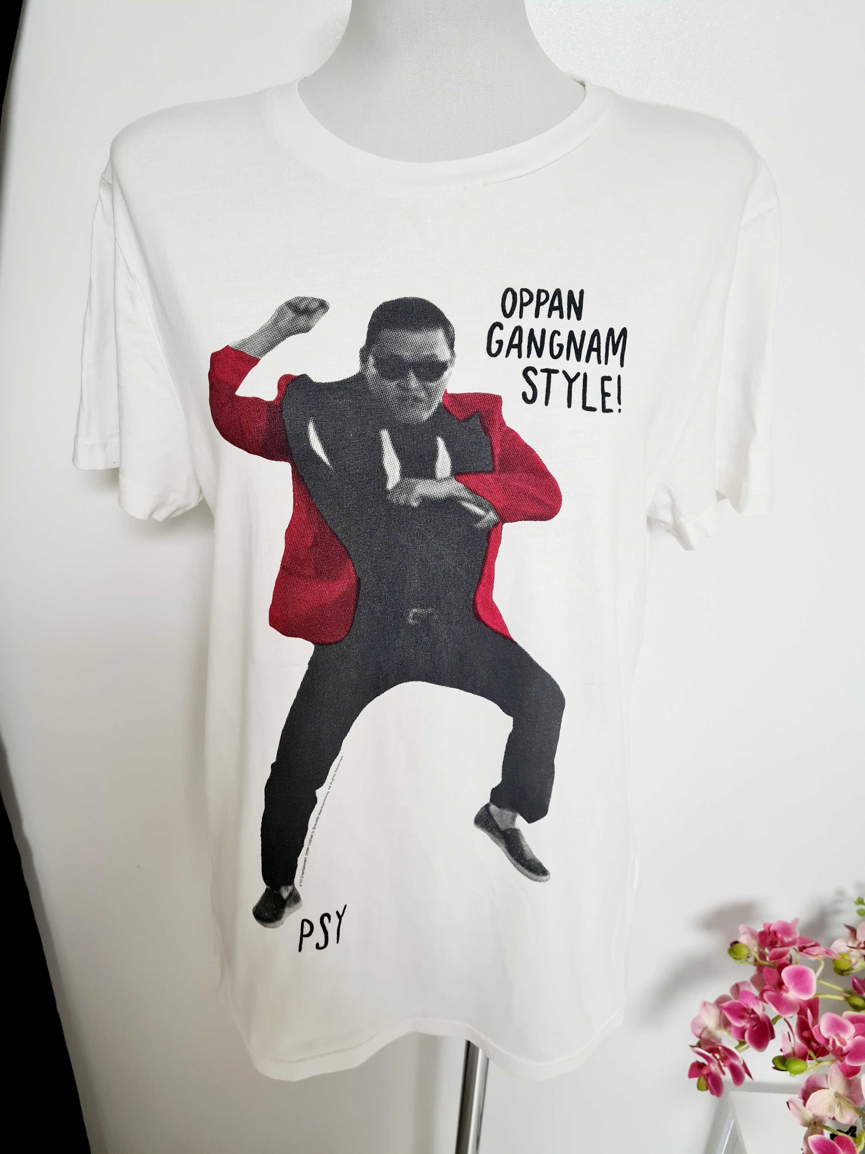 392. Klasyczna biała bluzka damska koszulka t-shirt oversize M 38