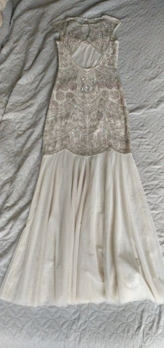 Sukienka długa Miss Selfridge PHOEBE cream/świadkowa/panna młoda