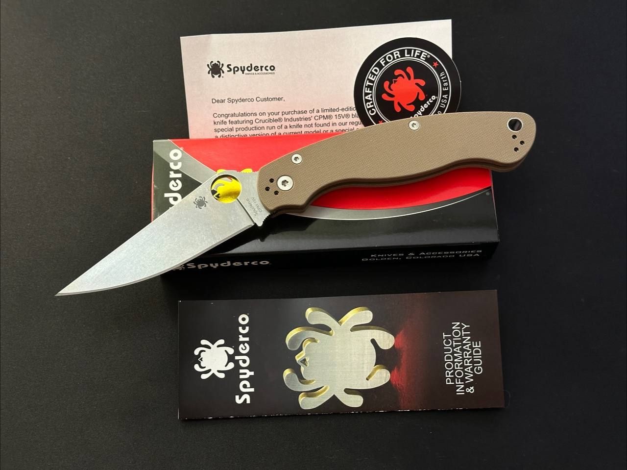 (Новинка) Spyderco Military 2 Sprint Run 15V BBB Brown G-10