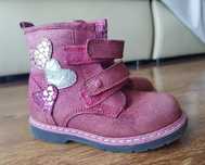 Kozaki Lasocki Kids, różowe, certyfikat zdrowa stopa