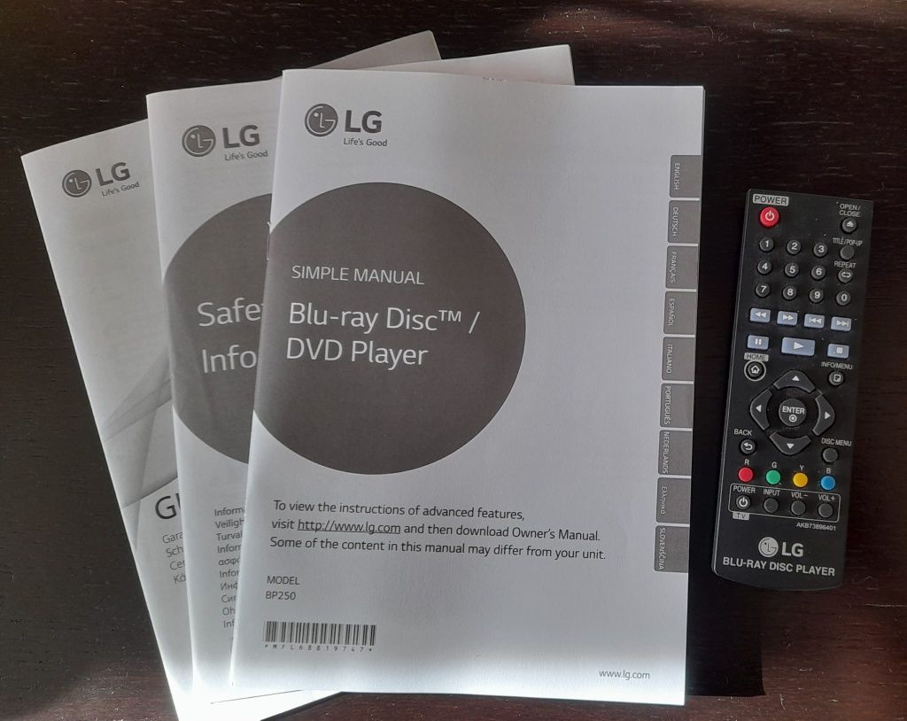Leitor Blu-Ray LG BP250
O leitor Blu-Ray 2D Full HD BP250, da LG, apre