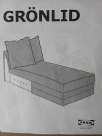 Capa sofa  chais longue Gronlid Ikea, Nova