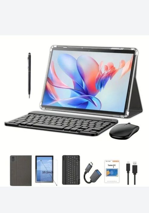12/512 Gb, планшет, +чехол+клавиатура, новый, 10.1,sim4G,Android 13