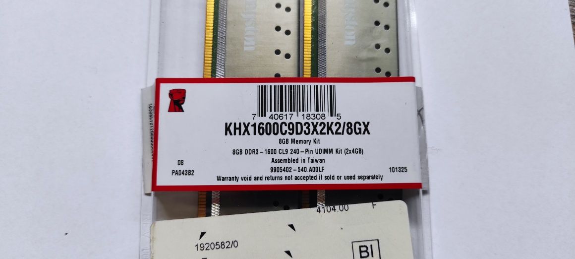 Pamięć RAM Kingston DDR3 8 GB 1600