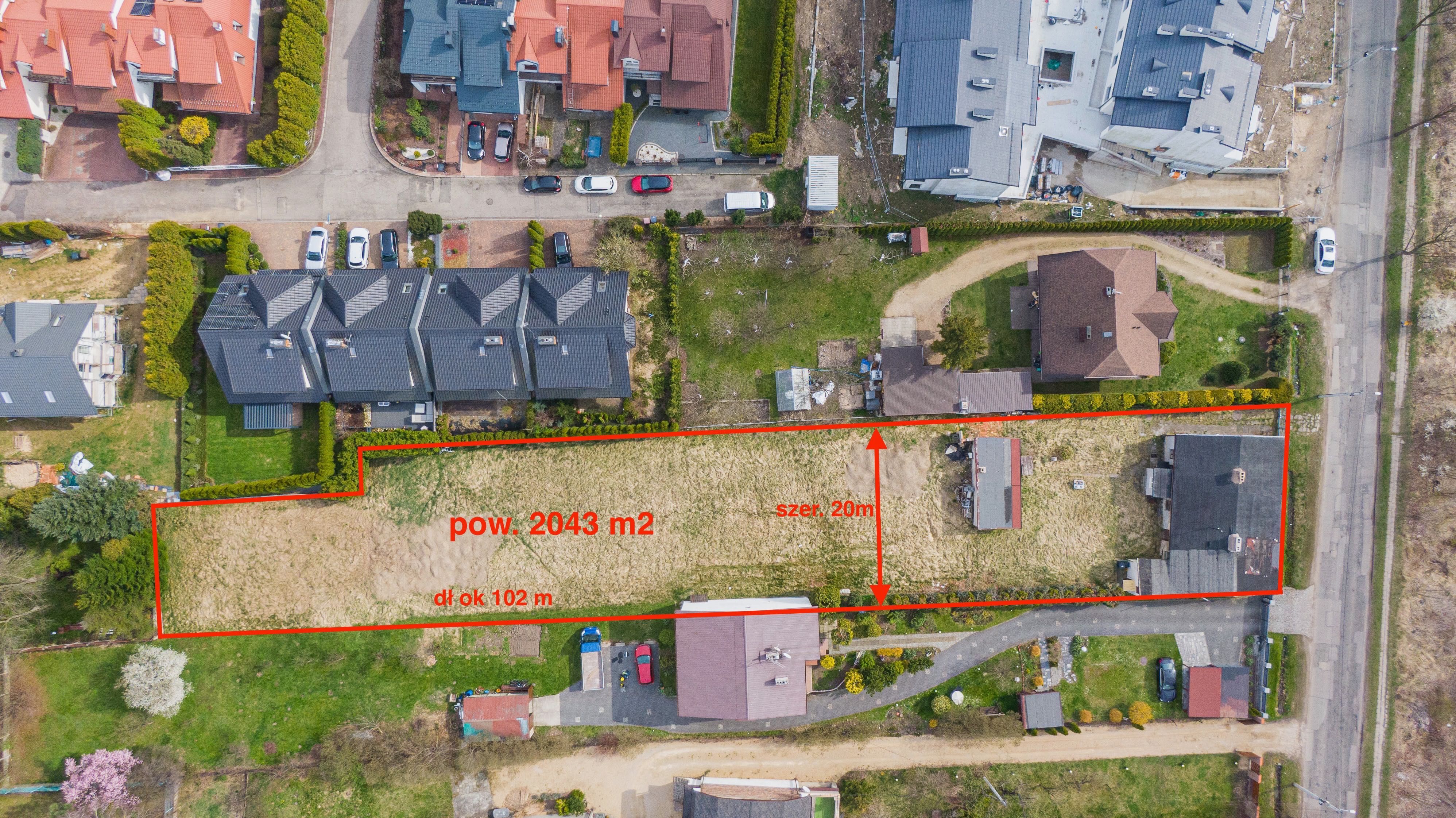 Działka budowlano-inwestycyjna 2043 m2 pod Jasną Górą